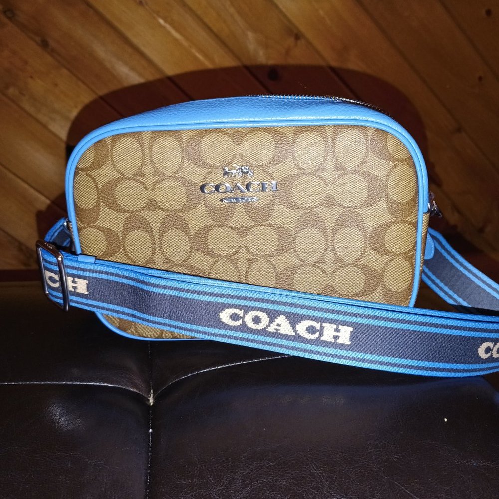 NWT 🦋 Coach Crossbody Racer Blue - Picture 4 of 9